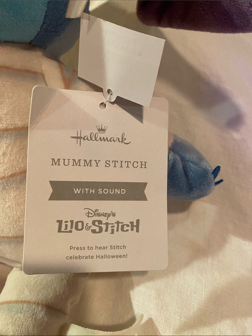 Disney Mummy Stitch Plush with Cream Striped Mummy Outfit - Picture 3 of 8